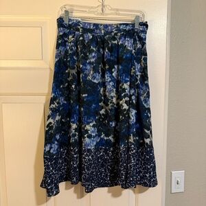 Adrianna Papell Navy and Black floral skirt, size 10